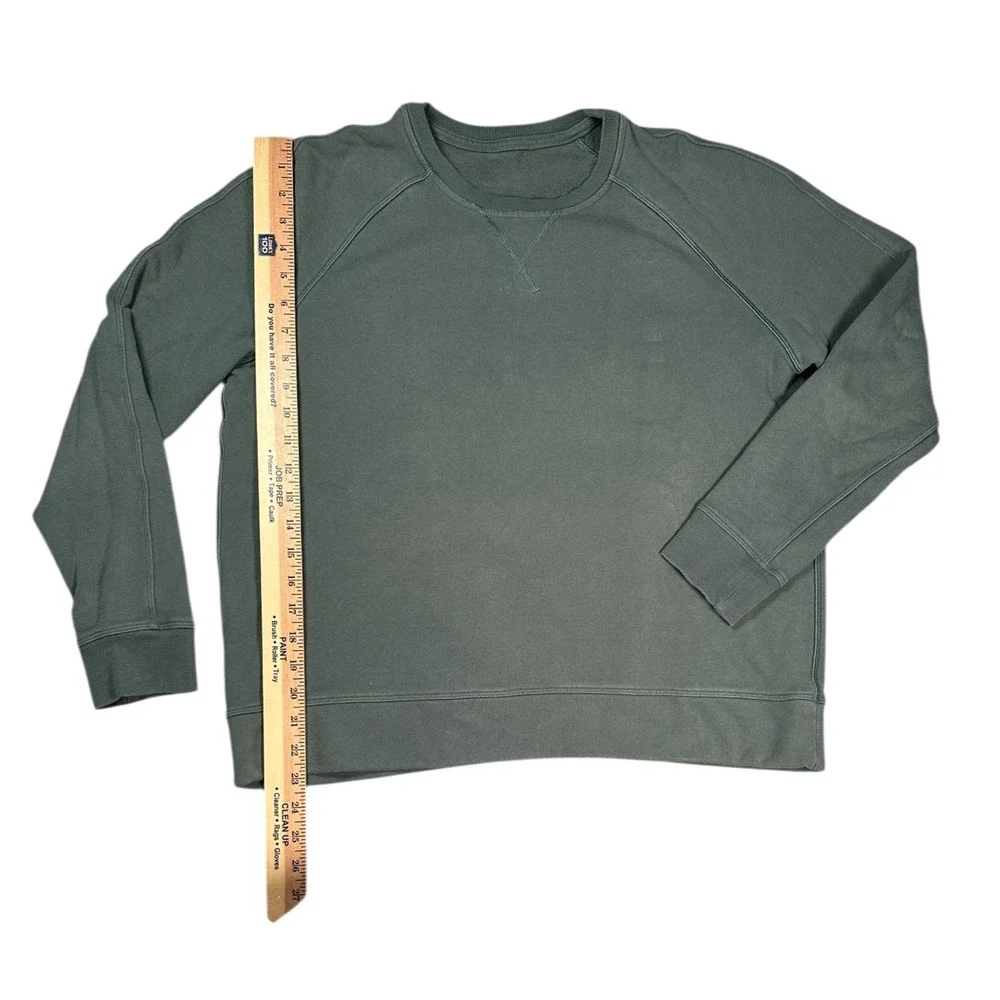 Lululemon Just Pleat It Crewneck Sweatshirt 8 Green Long Sleeve Pullover Casual